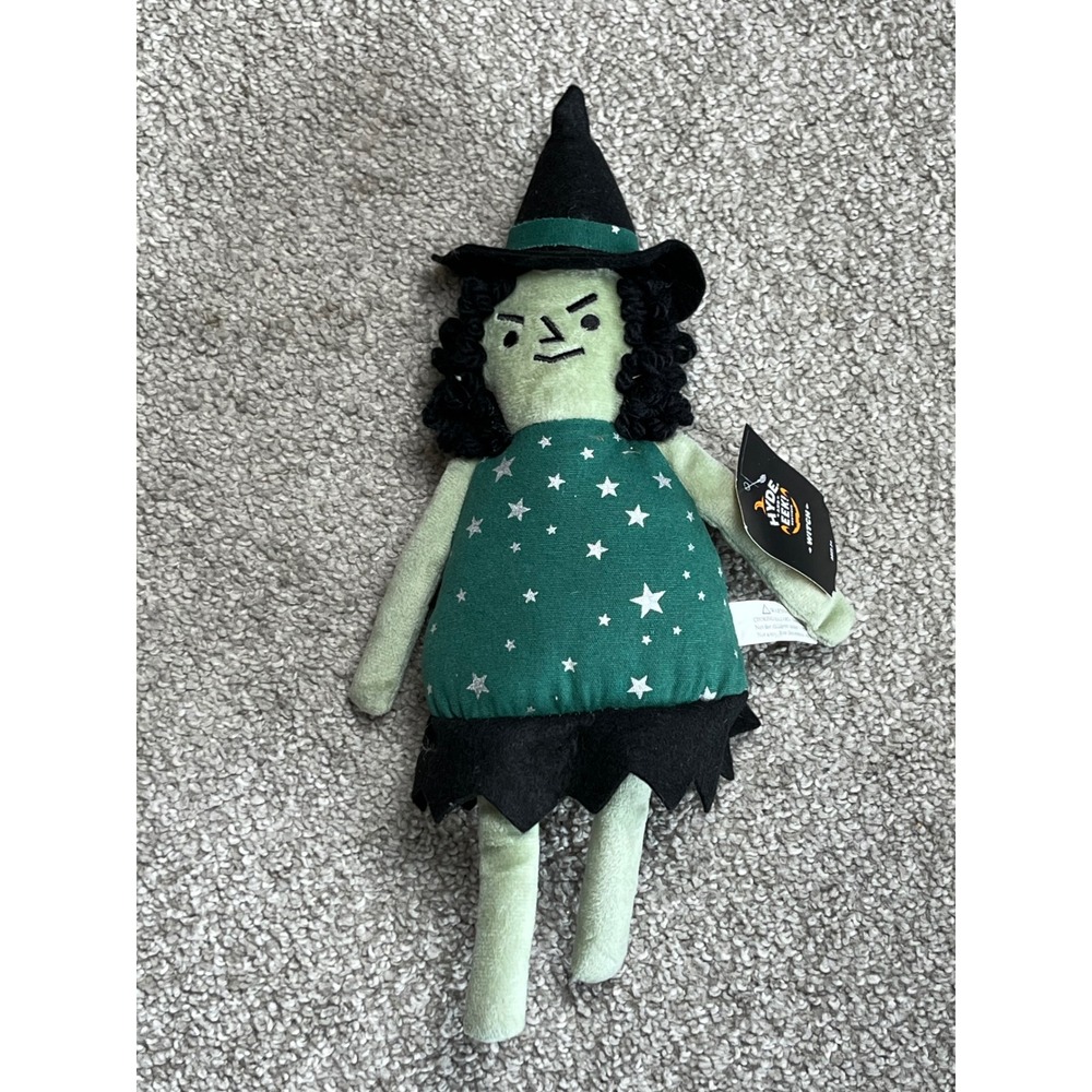 Hyde & EEK! Boutique Halloween Witch Plush Toy Star Dress Green Small
